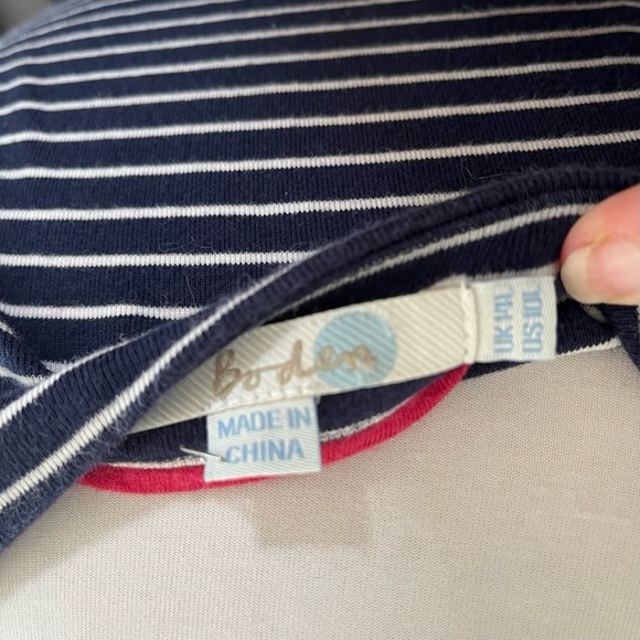 Boden Striped Midi Dress in Gray and Black - Picture 8 of 8